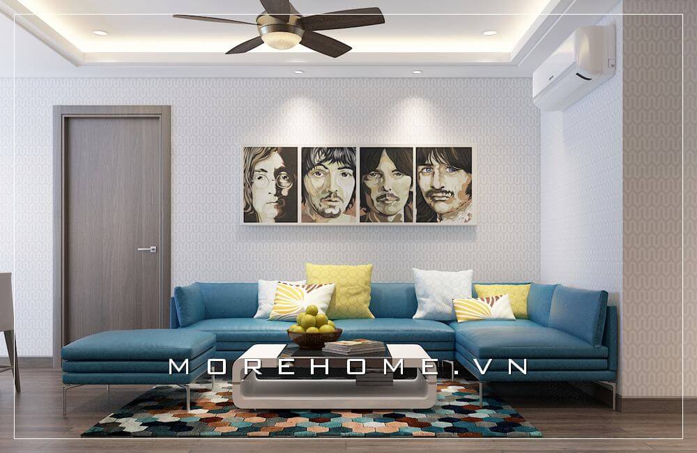 Chọn phong cách hiện đại cho phòng khách chung cư thoáng đãng